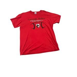 Vintage 90s Carnegie Mellon Football T-Shirt - Russell Athletic NuBlend - Large